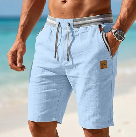 DAVIDE | Pantalones cortos ligeros de verano con cordón ajustable