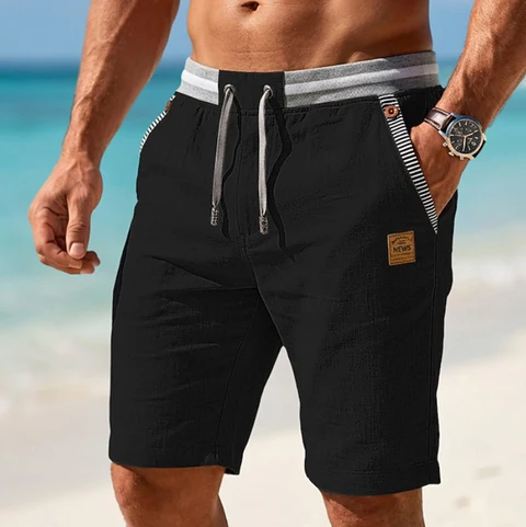 DAVIDE | Pantalones cortos ligeros de verano con cordón ajustable