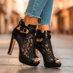 BIANCA| Zapatos de tacón elegantes con encaje