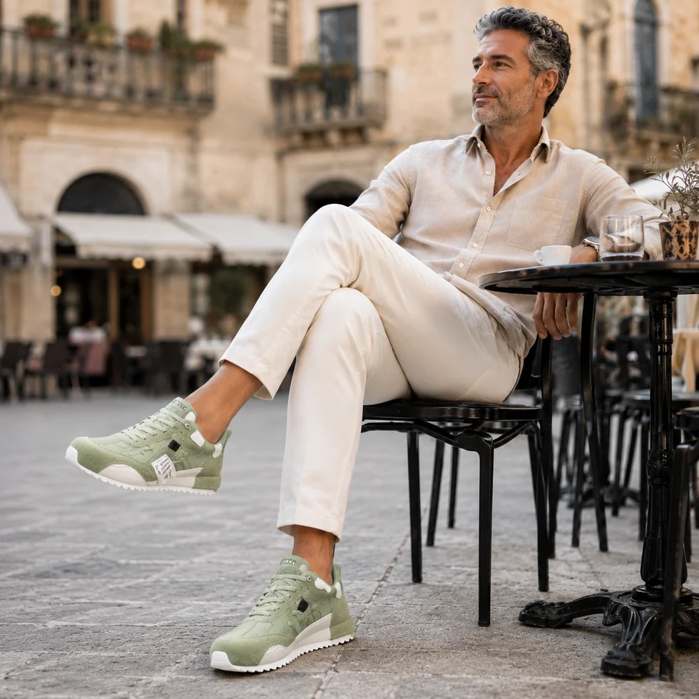 Zapatillas Giuliano | Ante y piel con patchwork multicolor