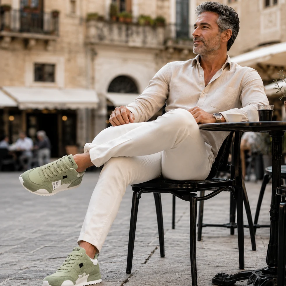 Zapatillas Giuliano | Ante y piel con patchwork multicolor