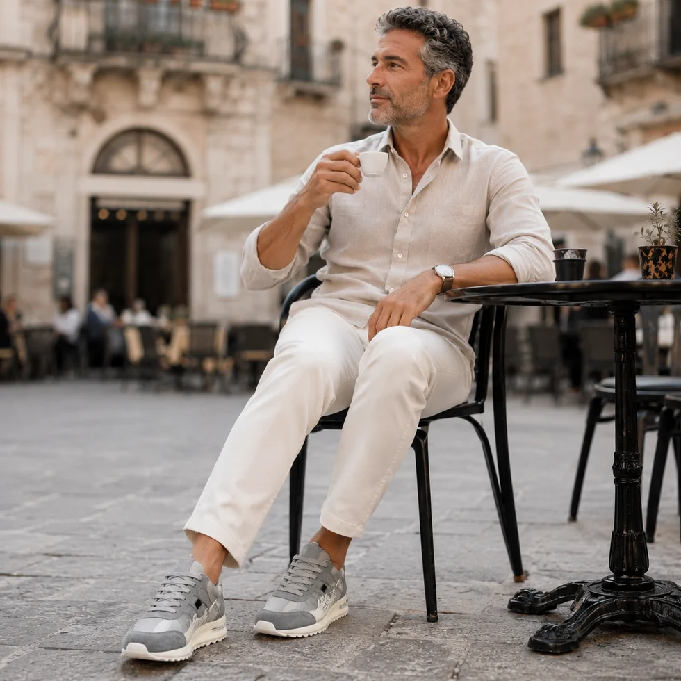 Zapatillas Giuliano | Ante y piel con patchwork multicolor