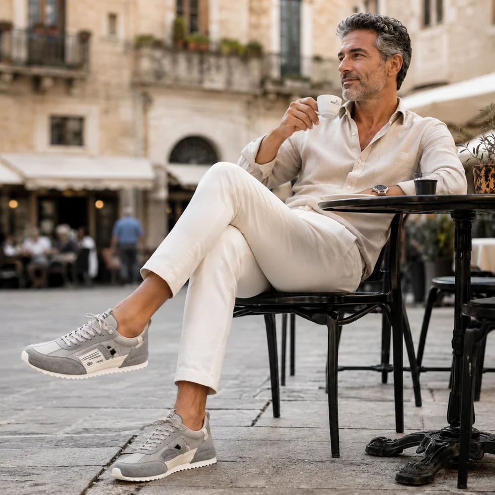 Zapatillas Giuliano | Ante y piel con patchwork multicolor