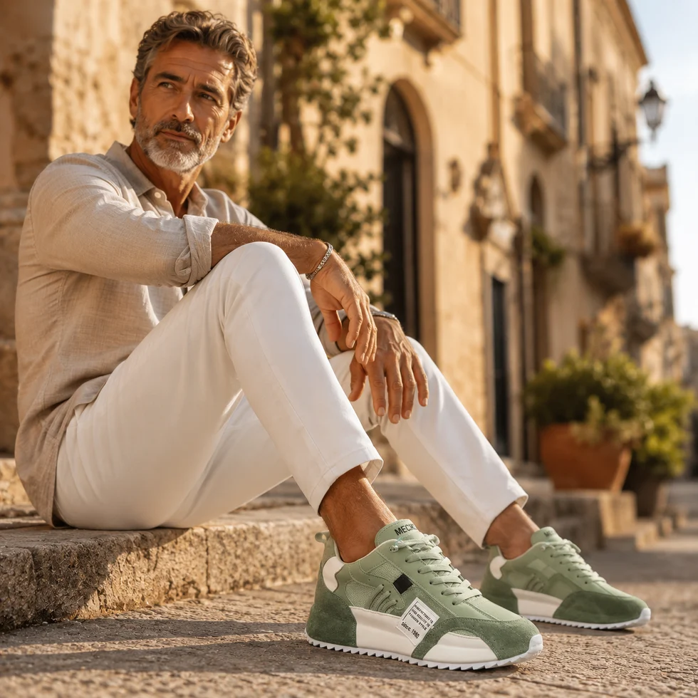 Zapatillas Giuliano | Ante y piel con patchwork multicolor