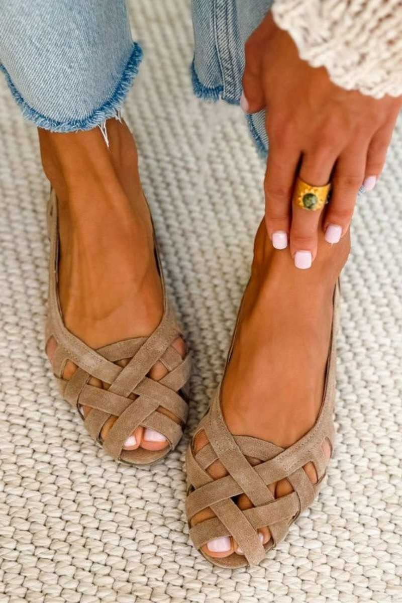 Sandalias Planas de Punta Abierta Cómodas y Frescas