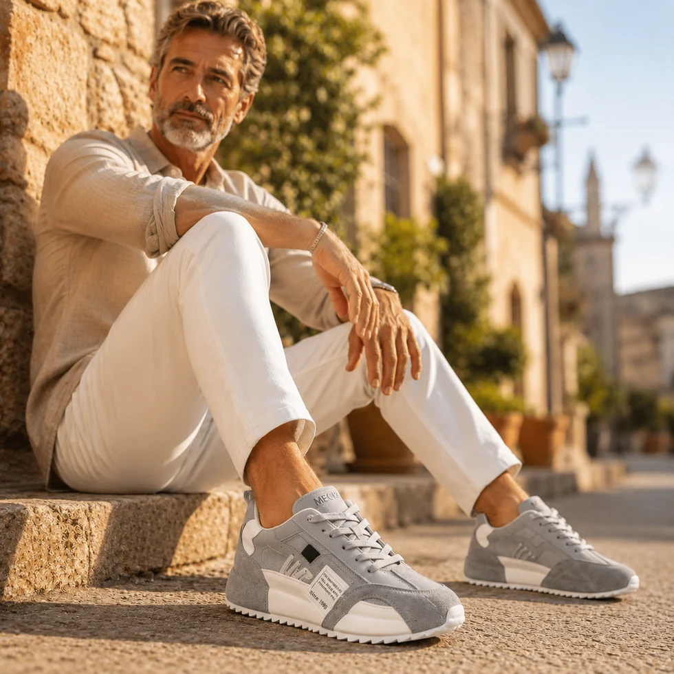 Zapatillas Giuliano | Ante y piel con patchwork multicolor