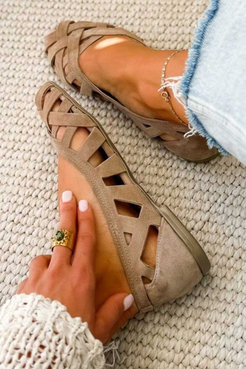 Sandalias Planas de Punta Abierta Cómodas y Frescas