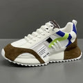 Zapatillas Giuliano | Ante y piel con patchwork multicolor