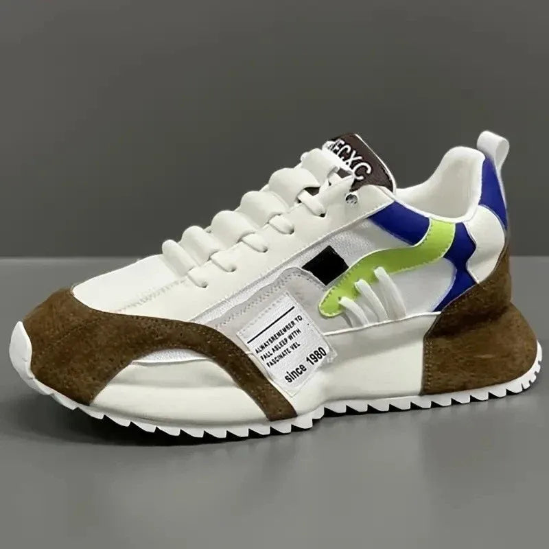 Zapatillas Giuliano | Ante y piel con patchwork multicolor