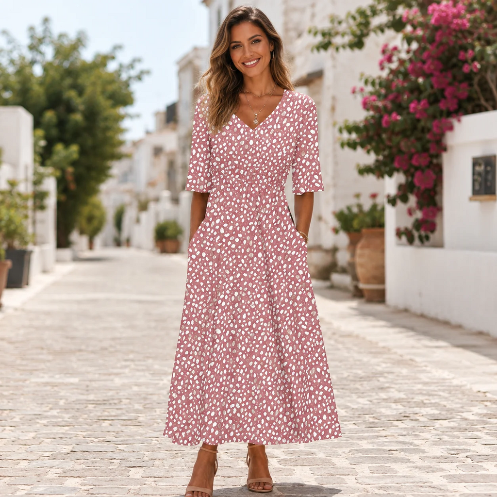 Francesca | Elegante vestido midi con efecto moldeador