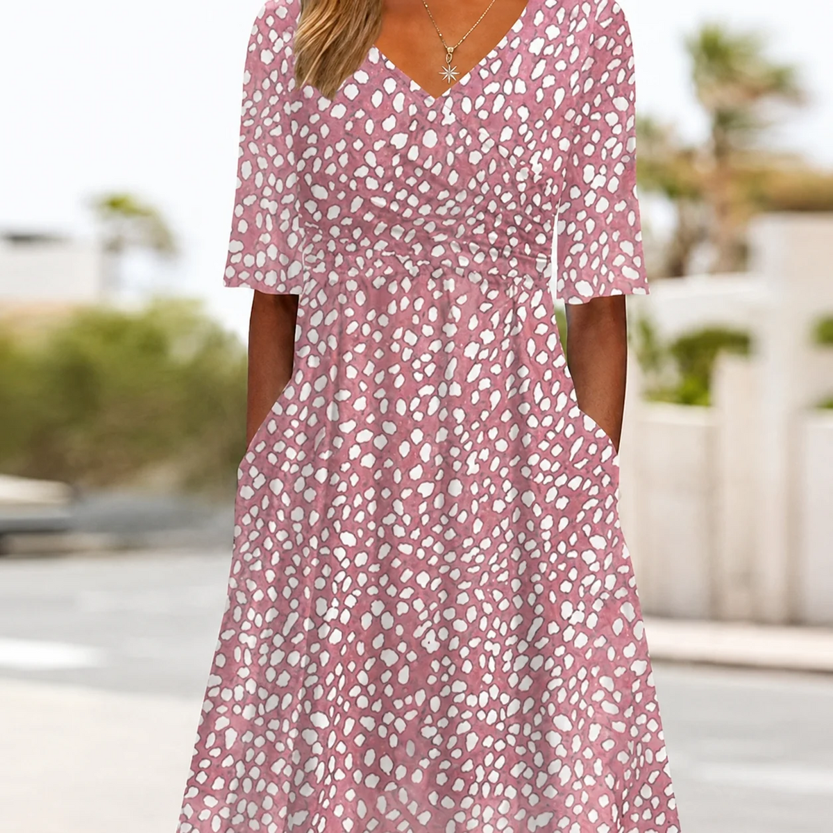 Francesca | Elegante vestido midi con efecto moldeador