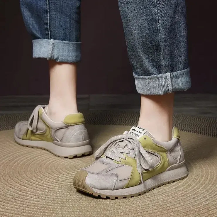 Zapatillas Giulia | Patchwork de ante retro