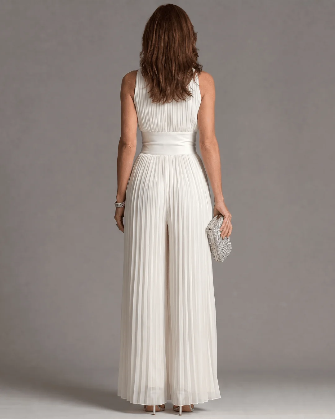 Zakira | Enterizo con Escote Halter y Pierna Ancha