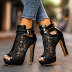 BIANCA| Zapatos de tacón elegantes con encaje