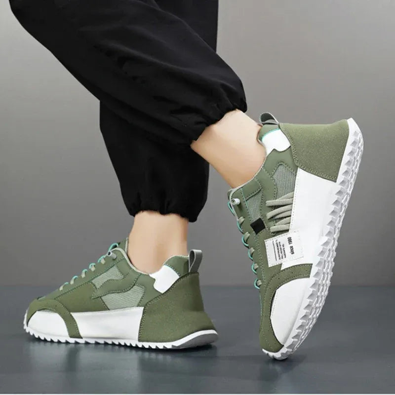 Zapatillas Giuliano | Ante y piel con patchwork multicolor